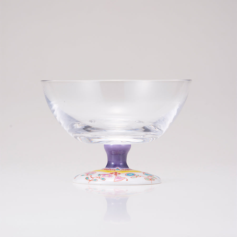 Kutani Japonese Postre Glass / Flower House / Plain