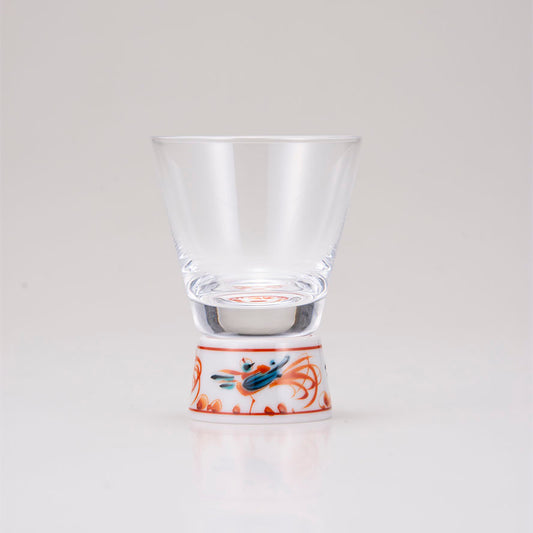 Kutani Japanese Shhow Glass / Red Bird
