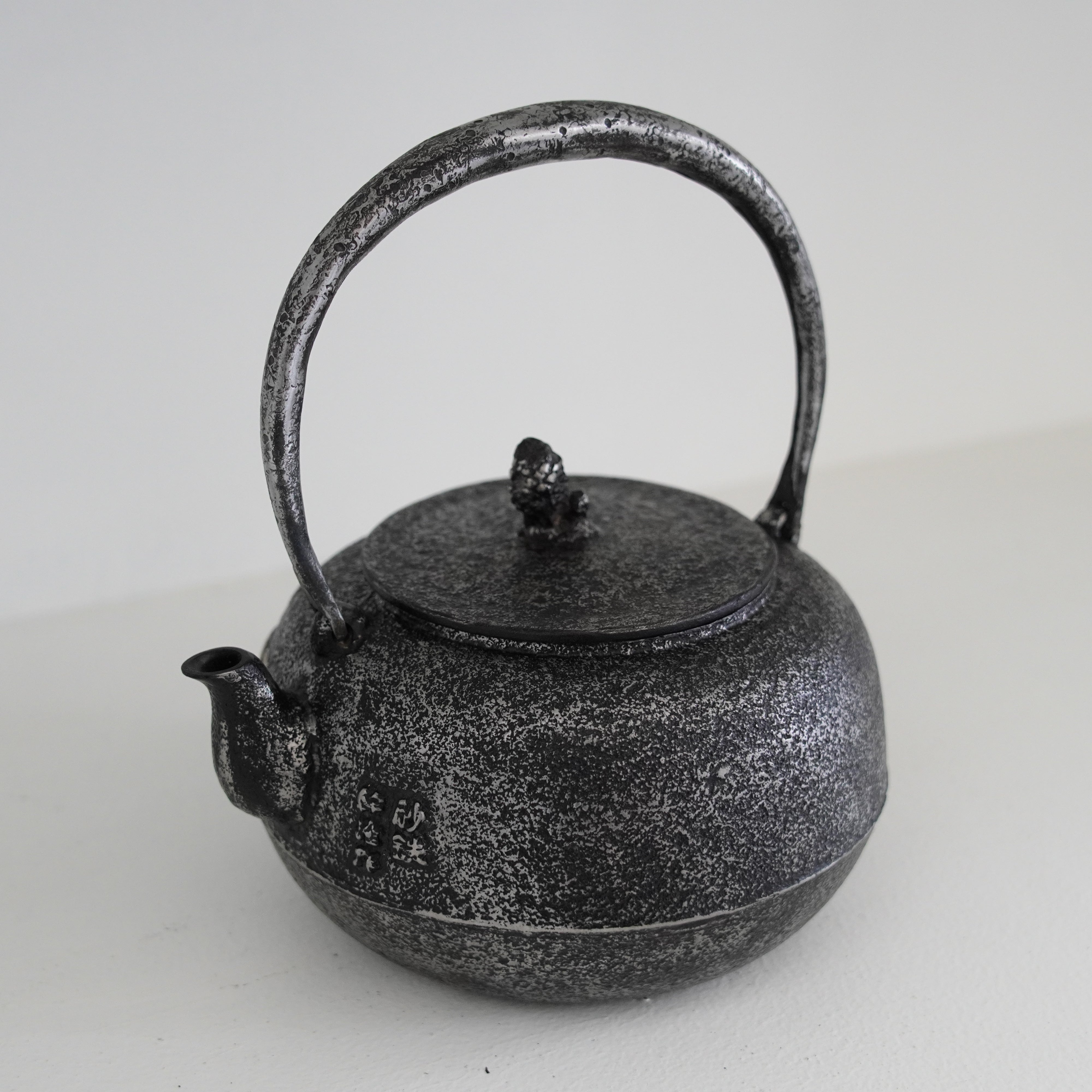 Iron Sand Kettle / Mt.Fuji & Horse / Flat Round Shape