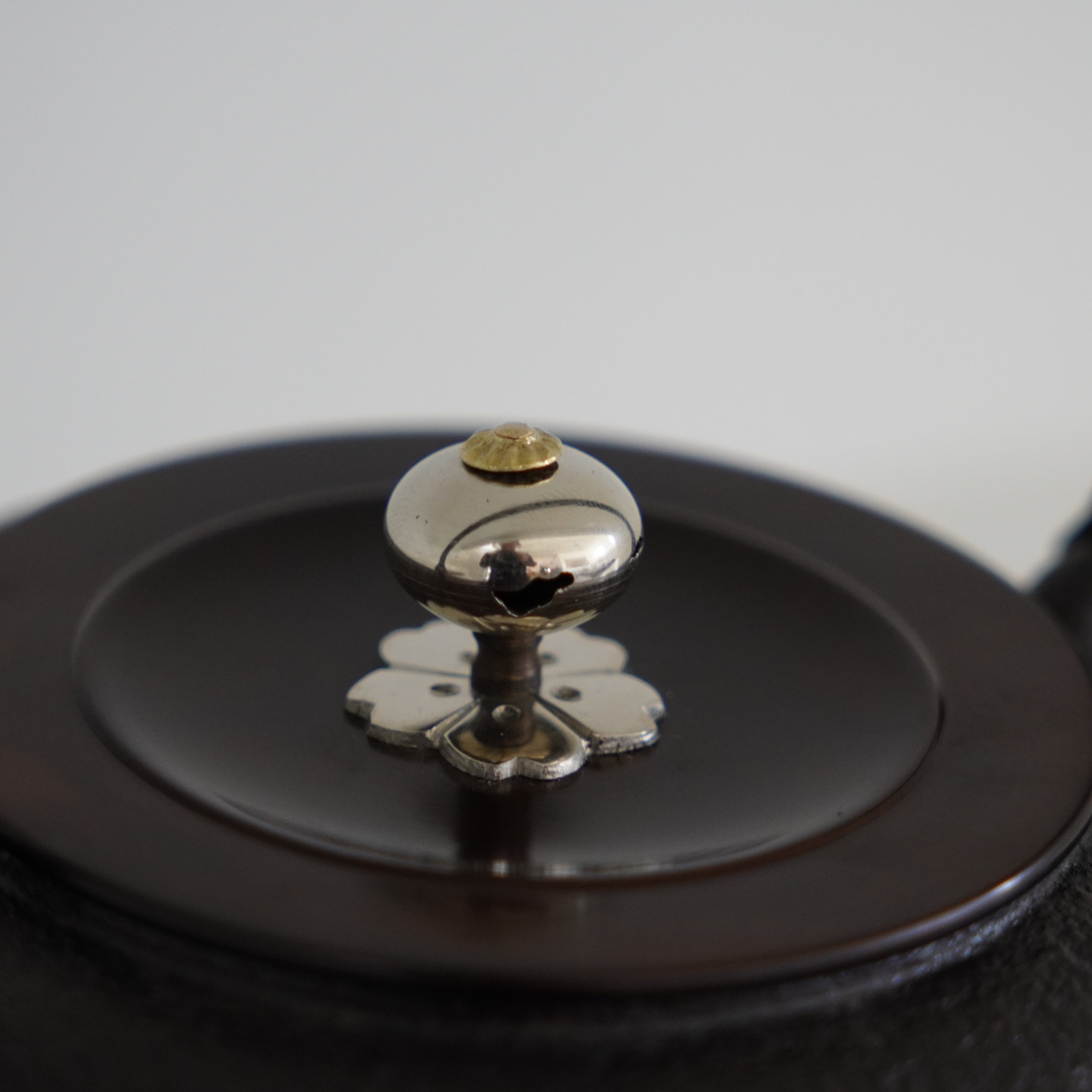 Iron Kettle / Plum / Flat Round Shape