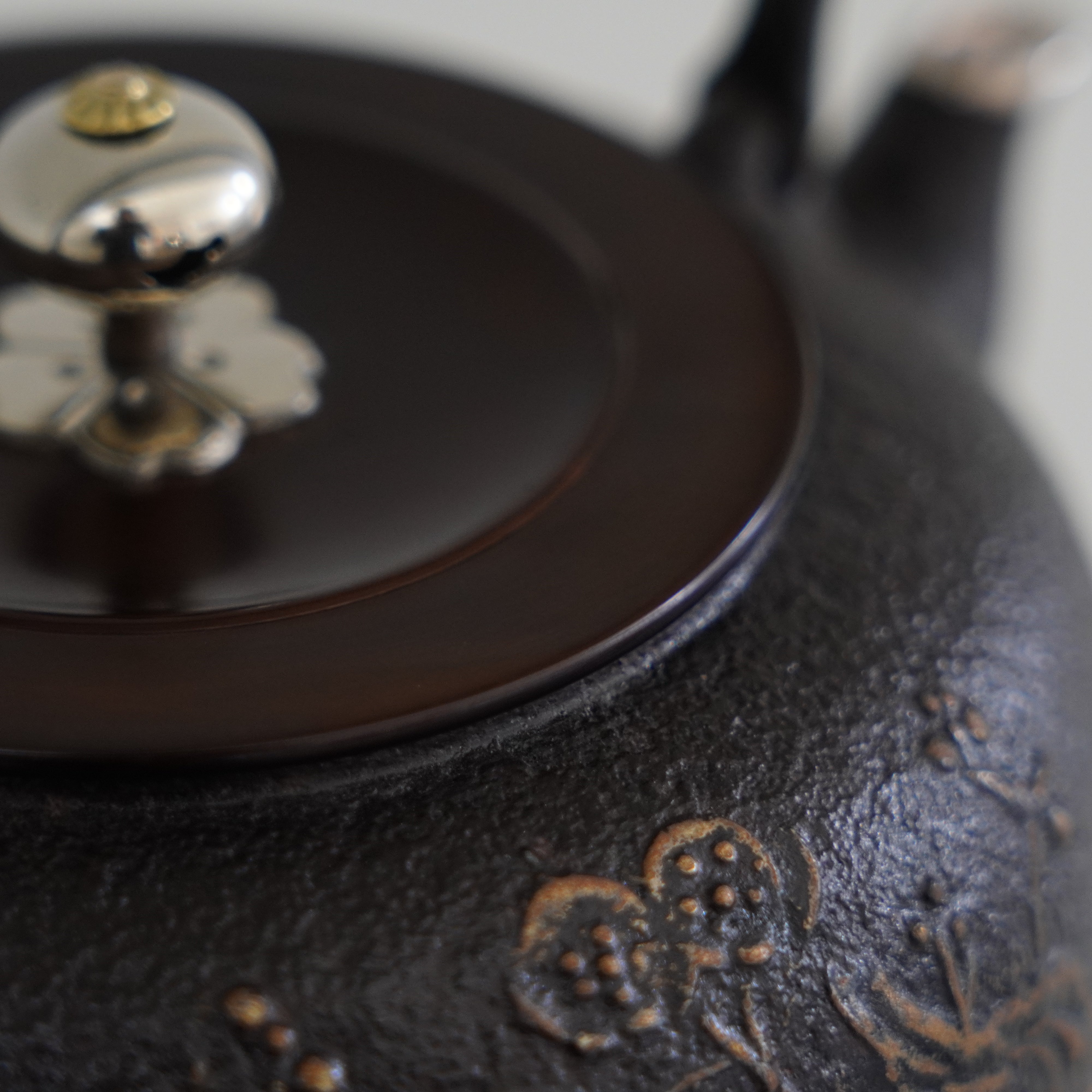Iron Kettle / Plum / Flat Round Shape