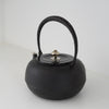Iron Kettle / Plum, Gold and Silver / Flat Round Shape