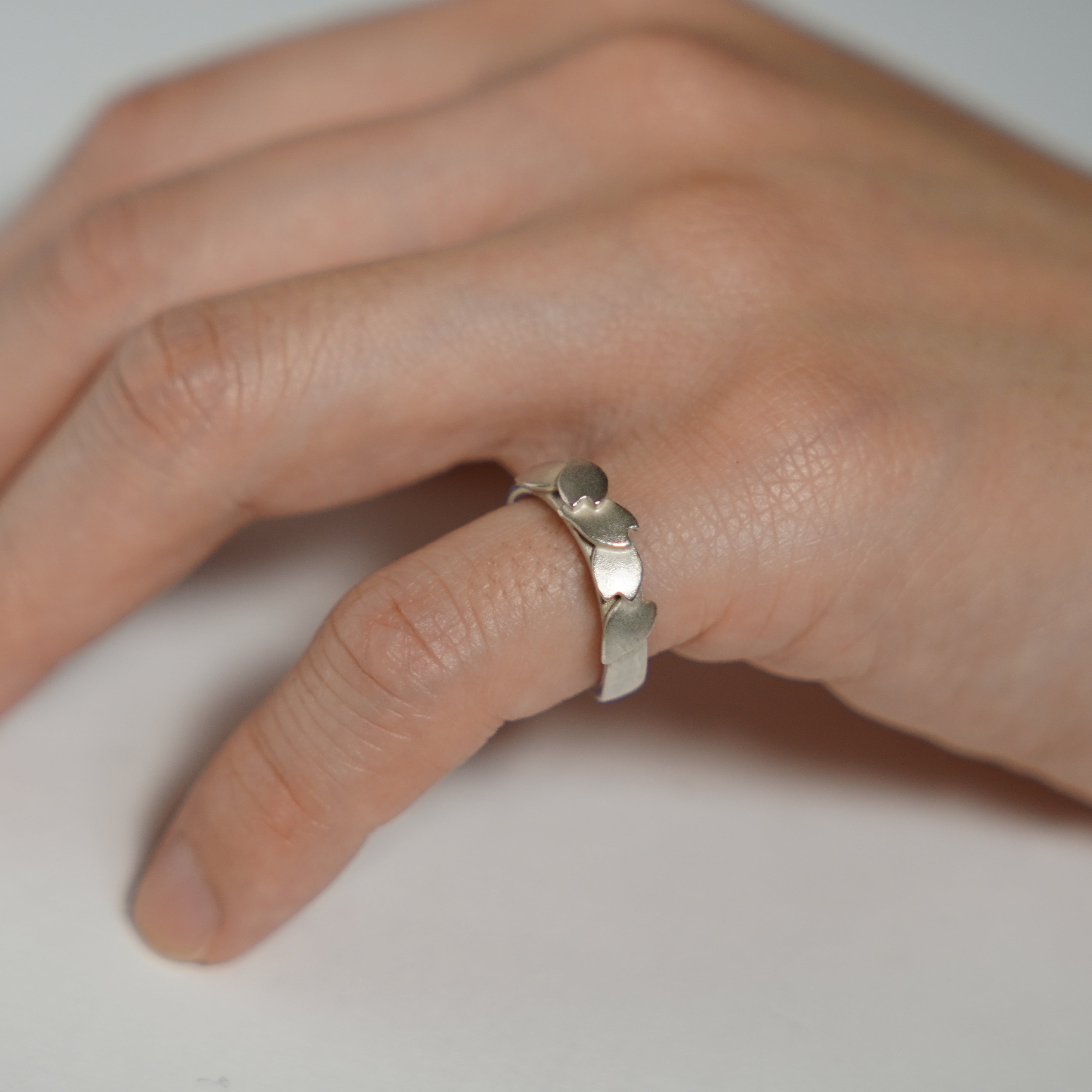 Silver Ring / Sterling Silver / Cherry Blossom