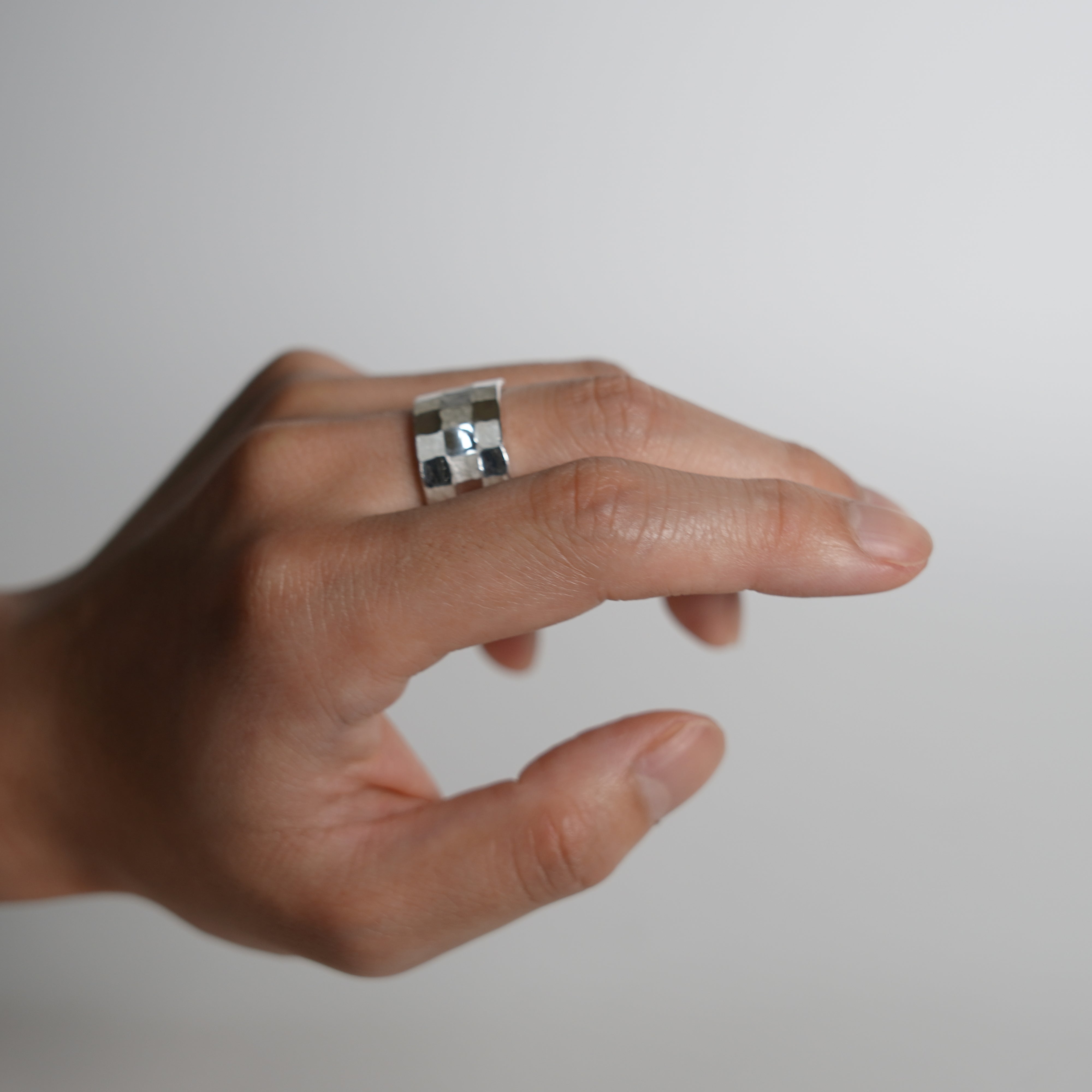 Silver Ring / Sterling Silver / Ichimatsu Checkered – Suigenkyo