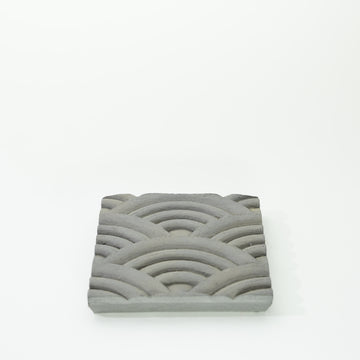 3D Kawara Tile / Blue Ocean Wave / Circle - 4 piastrelle set