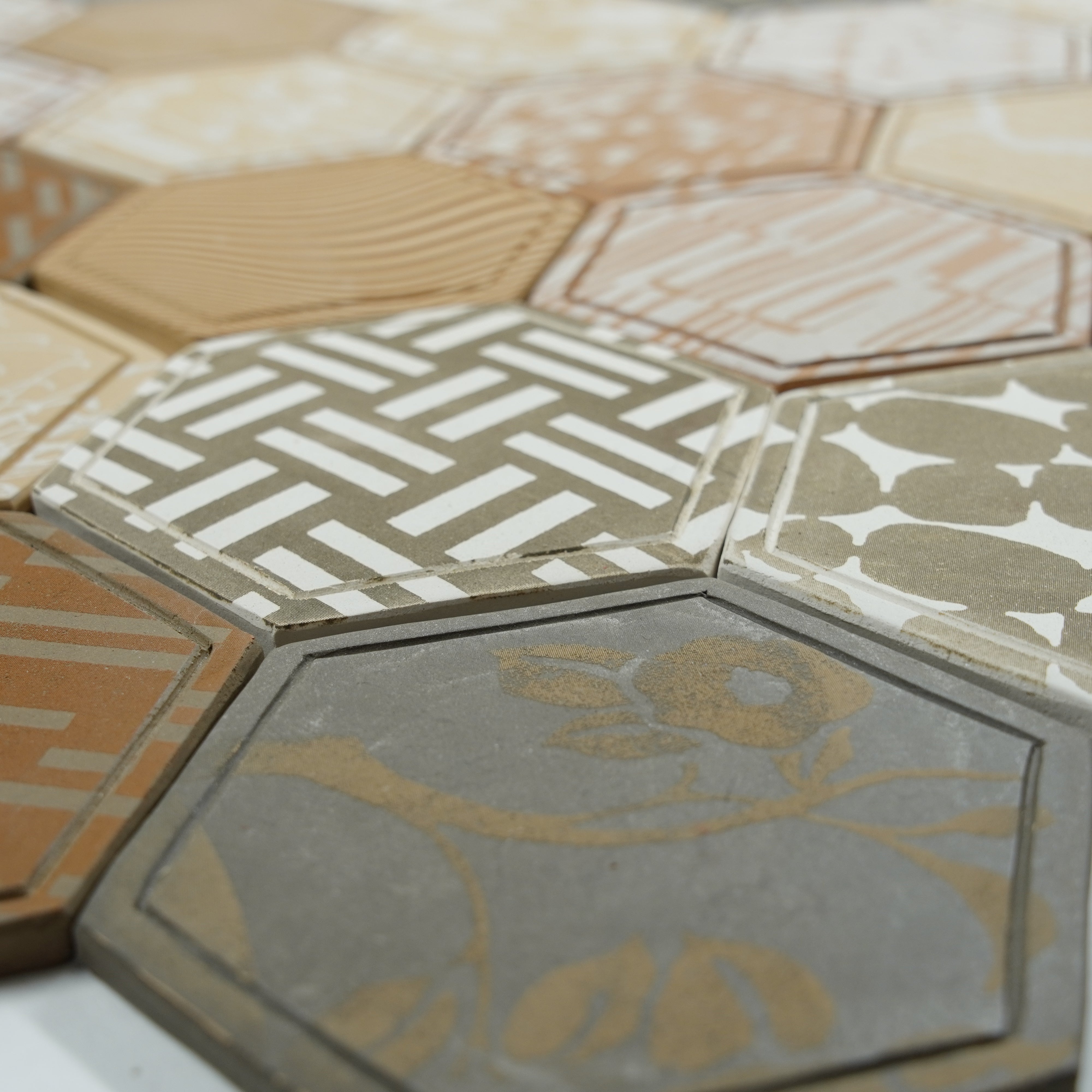 Écran de soie / carreau Coaster / Tortoise Shell - 5 pièces Set