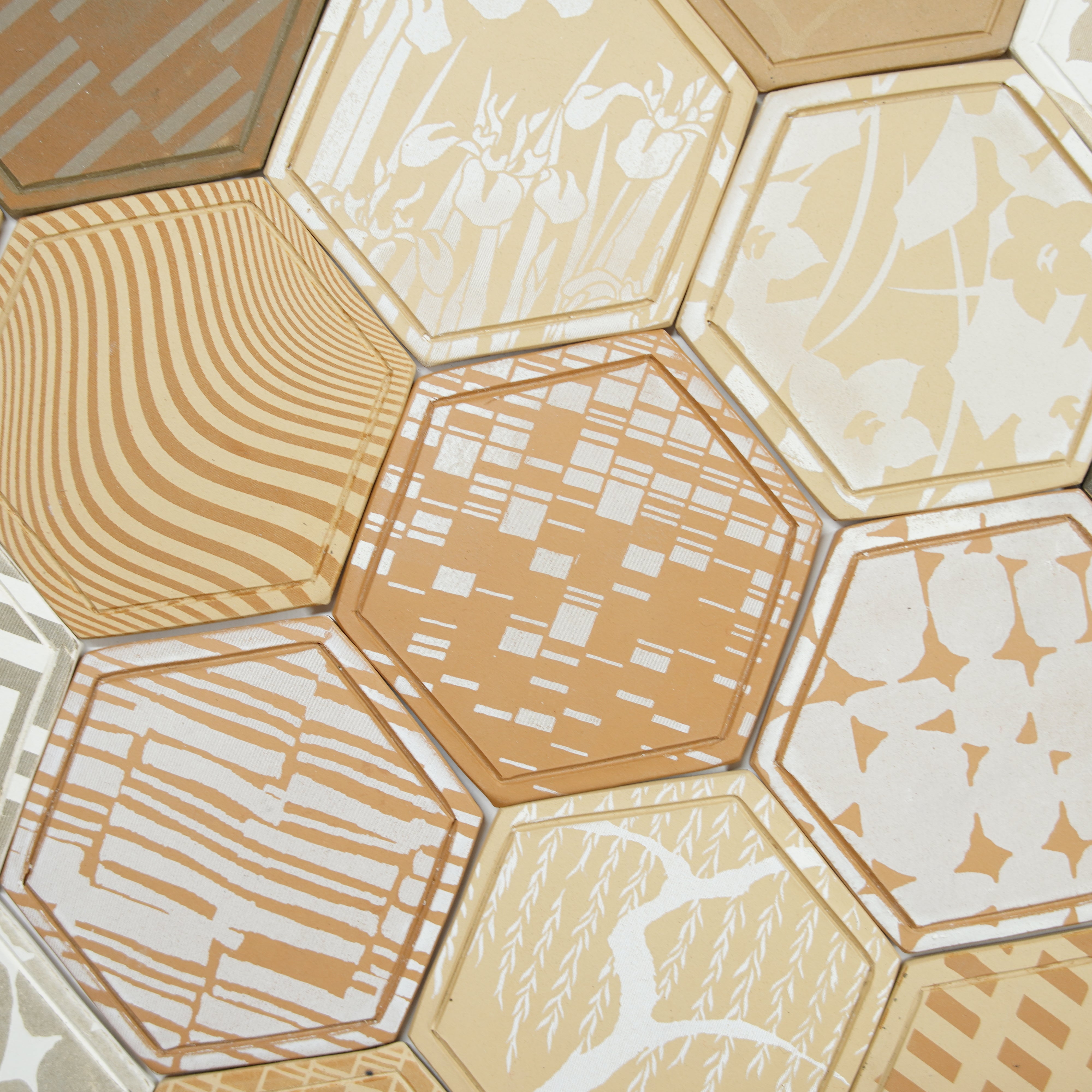 Écran de soie / carreau Coaster / Tortoise Shell - 5 pièces Set