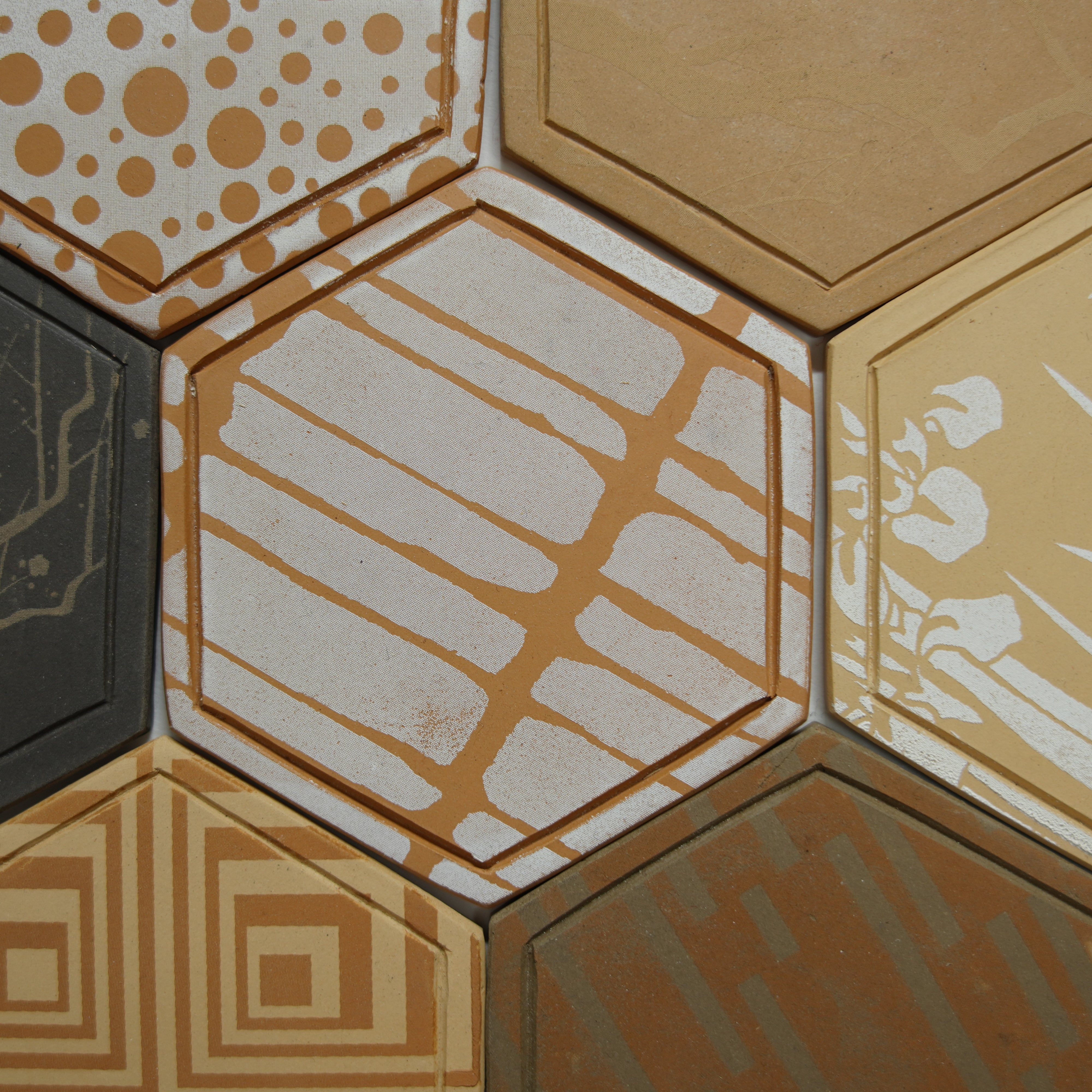 Écran de soie / carreau Coaster / Tortoise Shell - 5 pièces Set