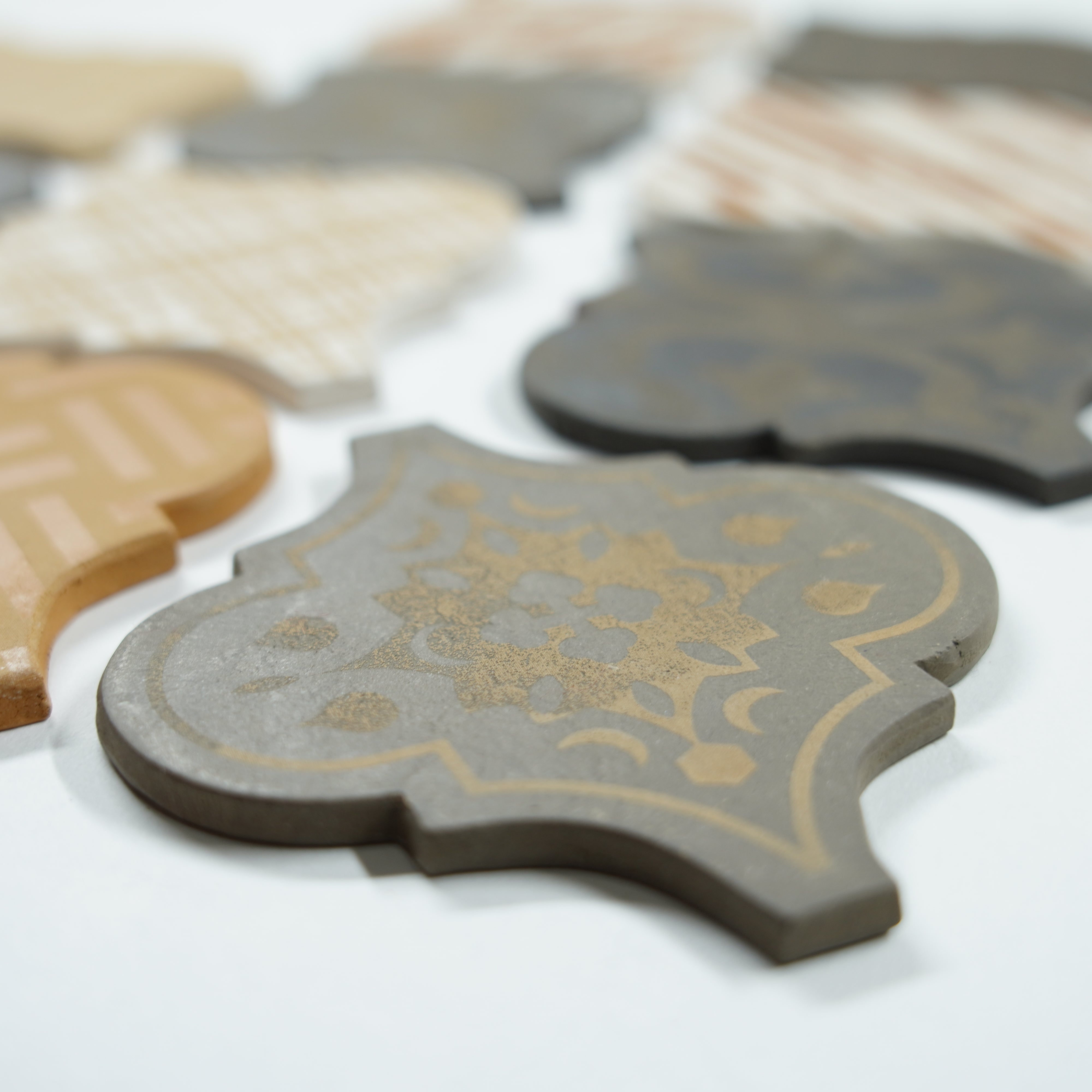 Seidenbildschirm / Kachel Coaster / Marokkaner - 5 Teile Set Set