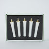 Ankerförmige japanische Kerze / 5 Stück / Weiß