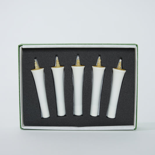 Ankerförmige japanische Kerze / 5 Stück / Weiß