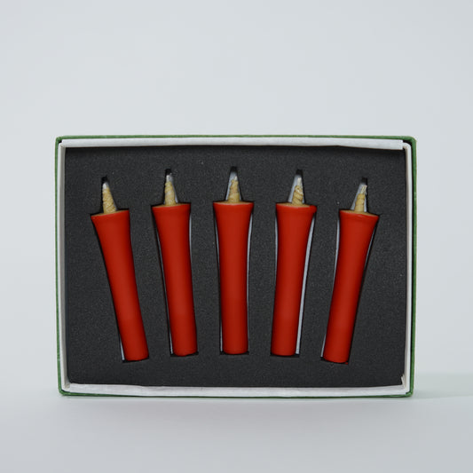 Ankerförmige japanische Kerze / 5 Teile / Rot