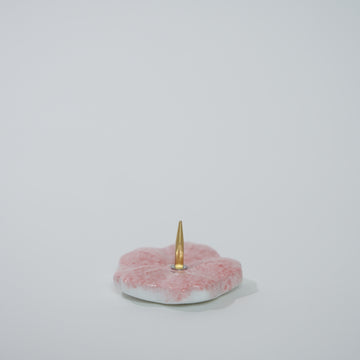 Kyo-Pottery-Kerzenhalter / Kirschblüte / Rosa