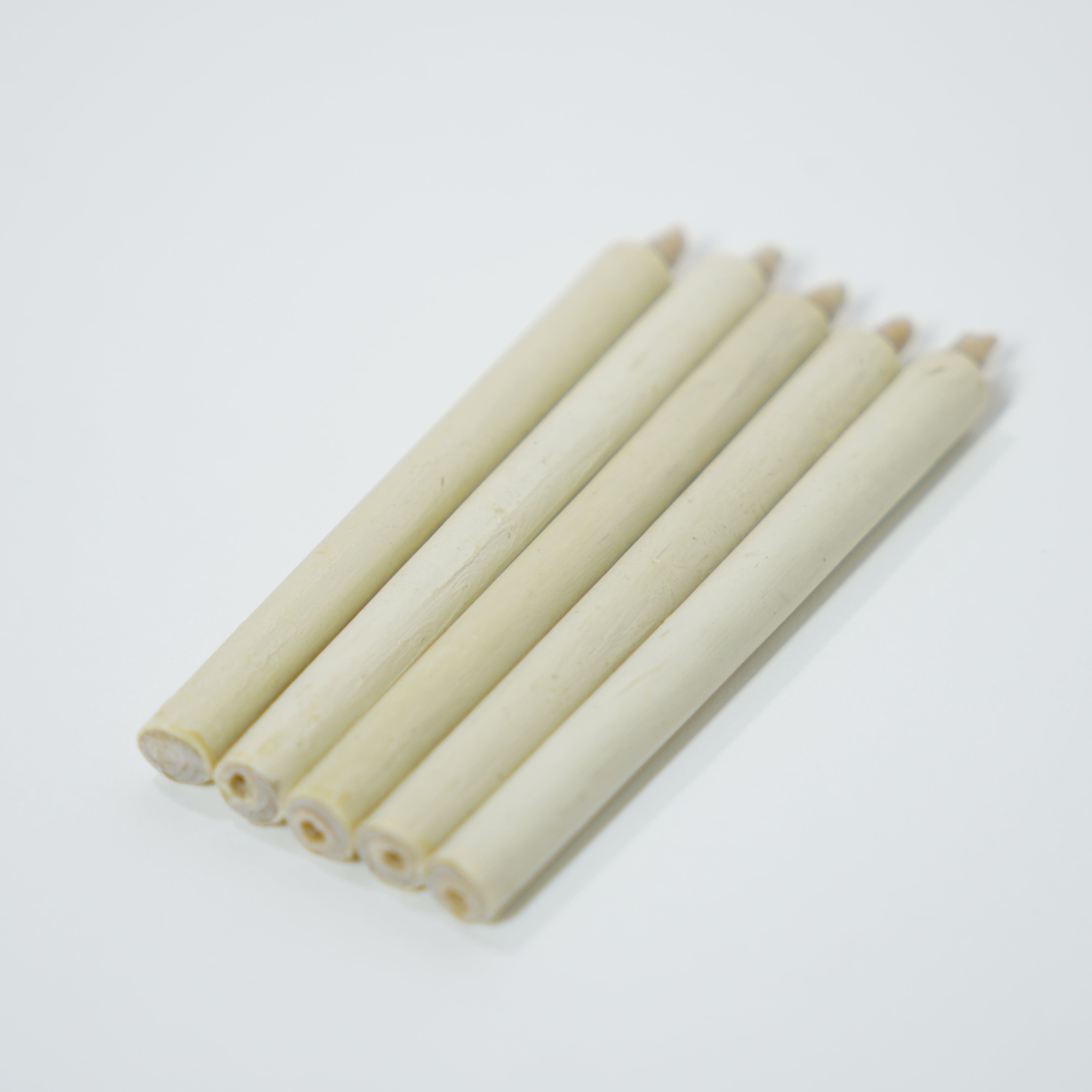Stick-shaped Japanese Candles / Plain White / 1.5-monme (5pcs)