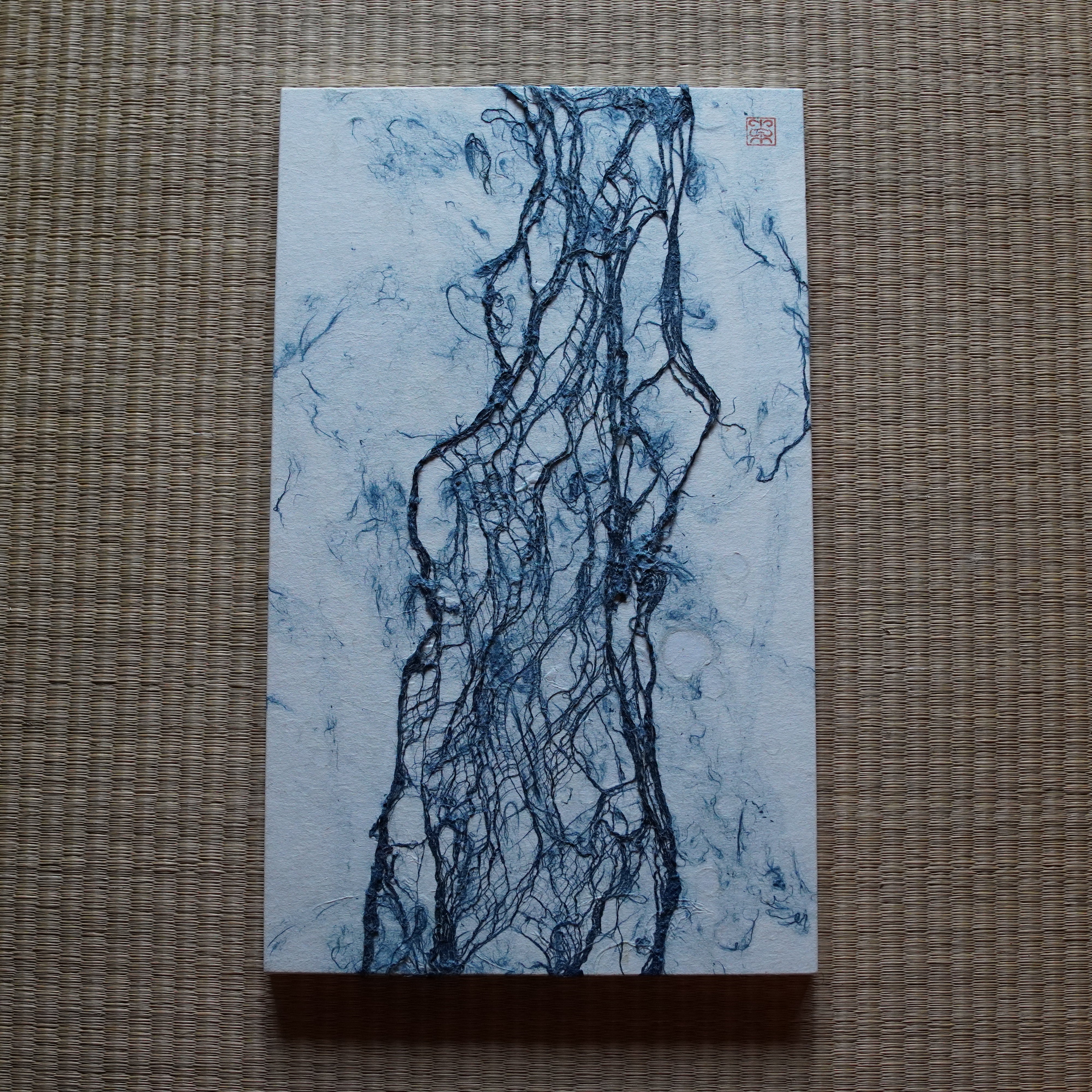 Carta giapponese / pannello d'arte / indaco