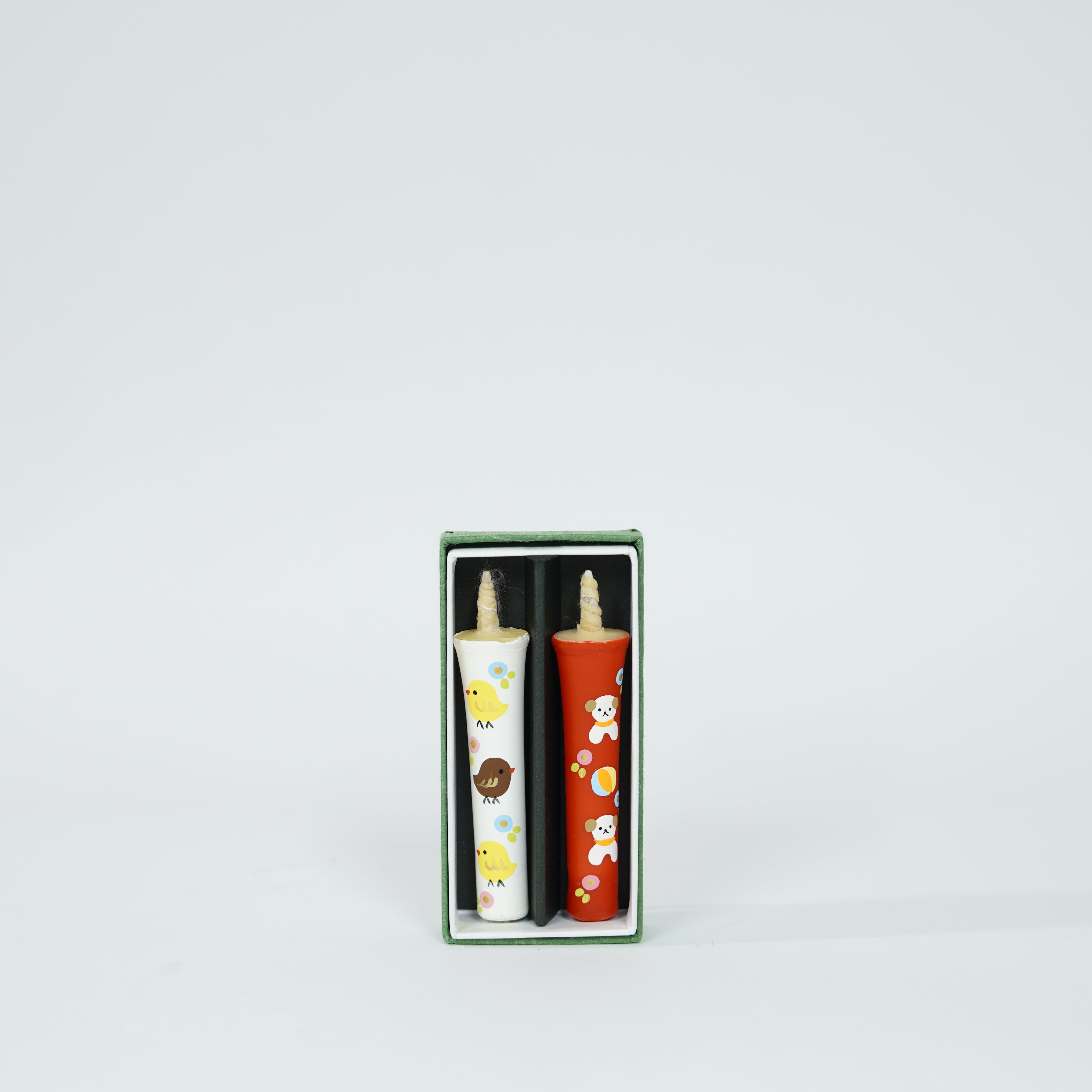 Hand-painted Scented Candles / Rose / Dog & Chick