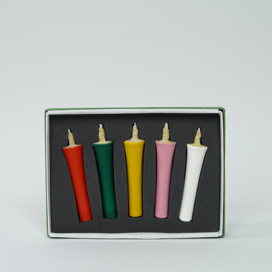 5 velas japonesas coloridas