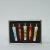 Hand painted candle / 5 pieces / Four seasons of Kyoto