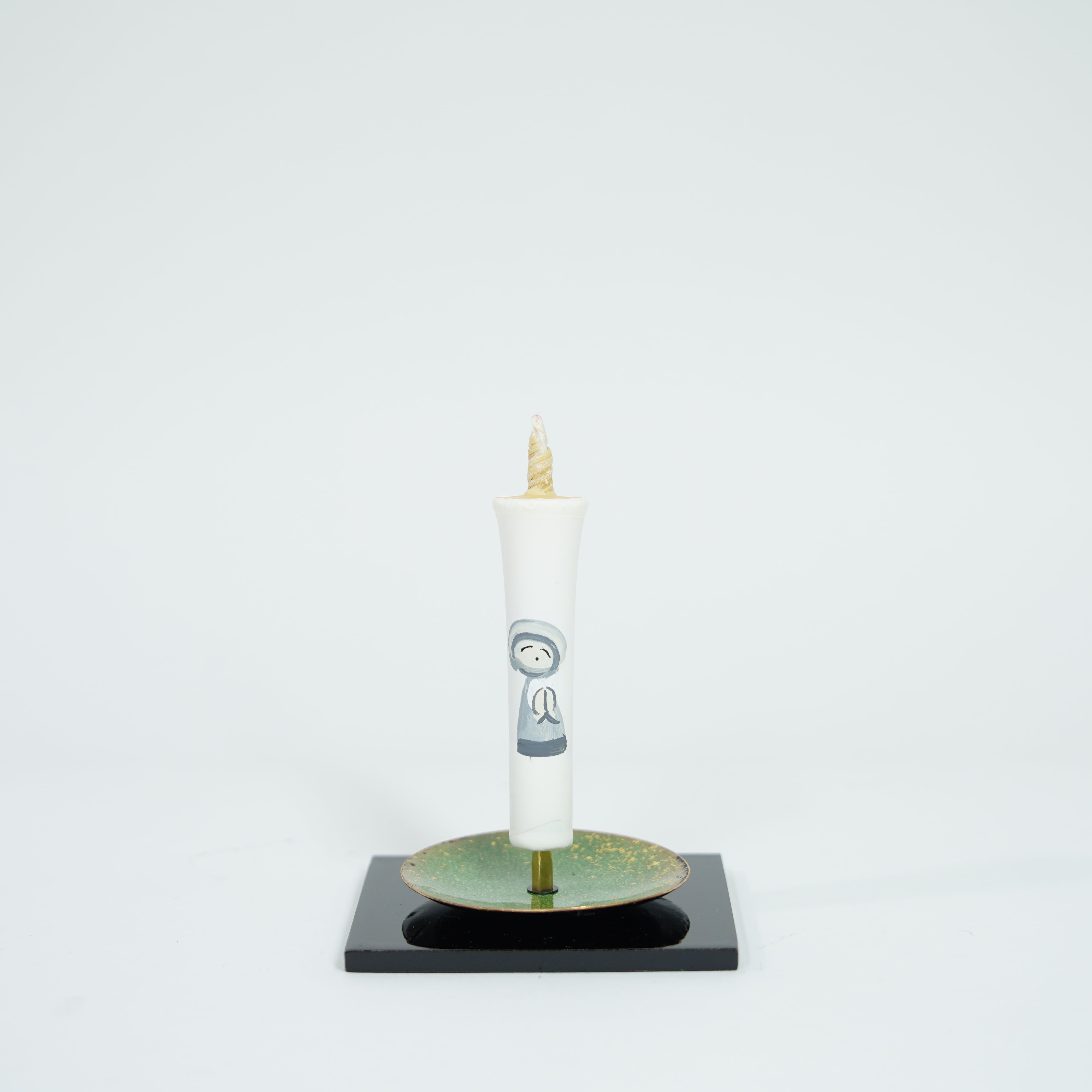 Hand-painted Candles / Jizo Buddha Motif / 5pcs