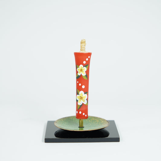 Handgemalte Kerze / 5 Teile / westliche Blume