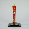 Hand painted candle with rose incense / 2 pieces / Crane and turtle