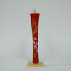 手绘蜡烛与竹制蜡烛支架 / 1件 /杂物sinensis / red