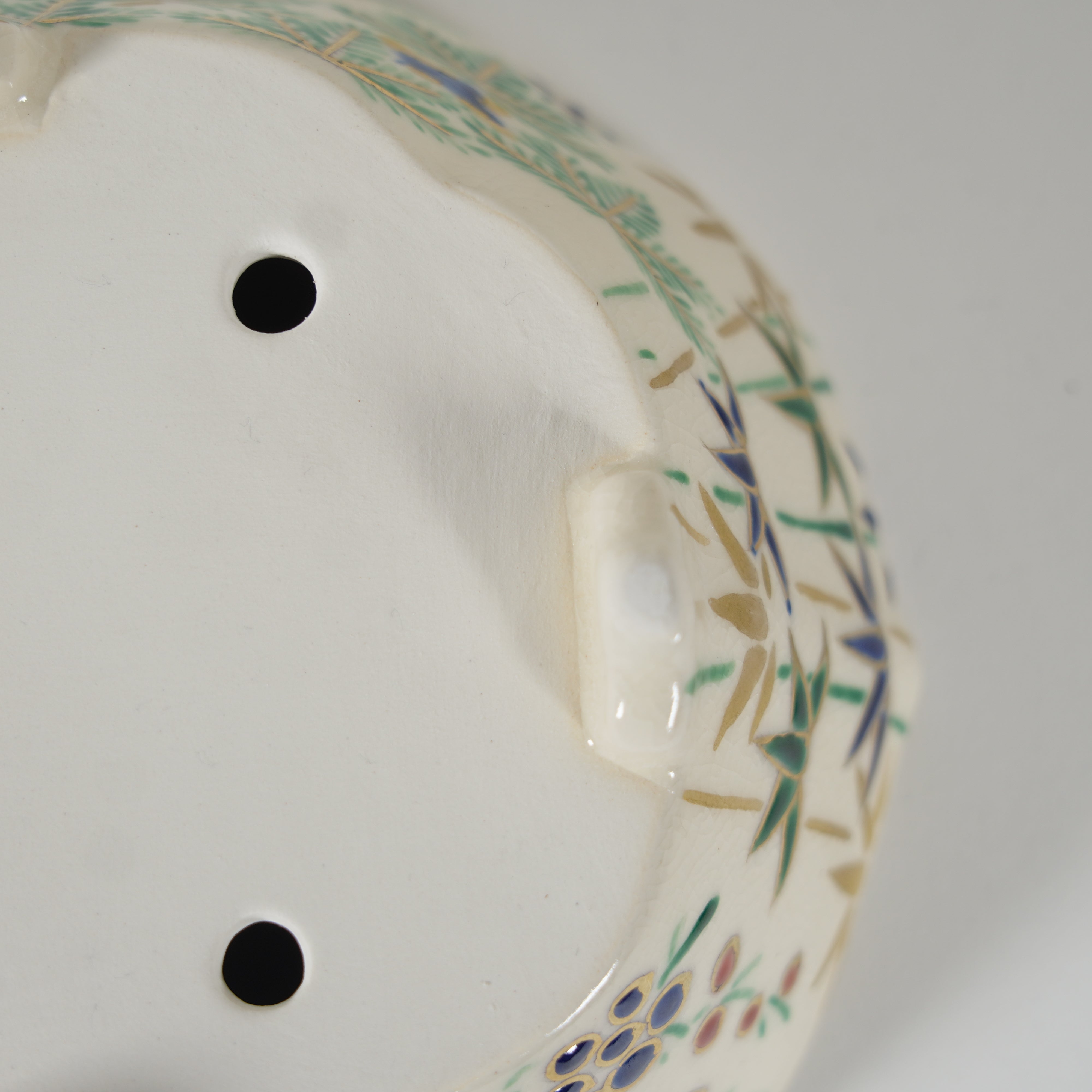 Bonsai Pot / Iroe Enamel / Pine, Bamboo & Plum