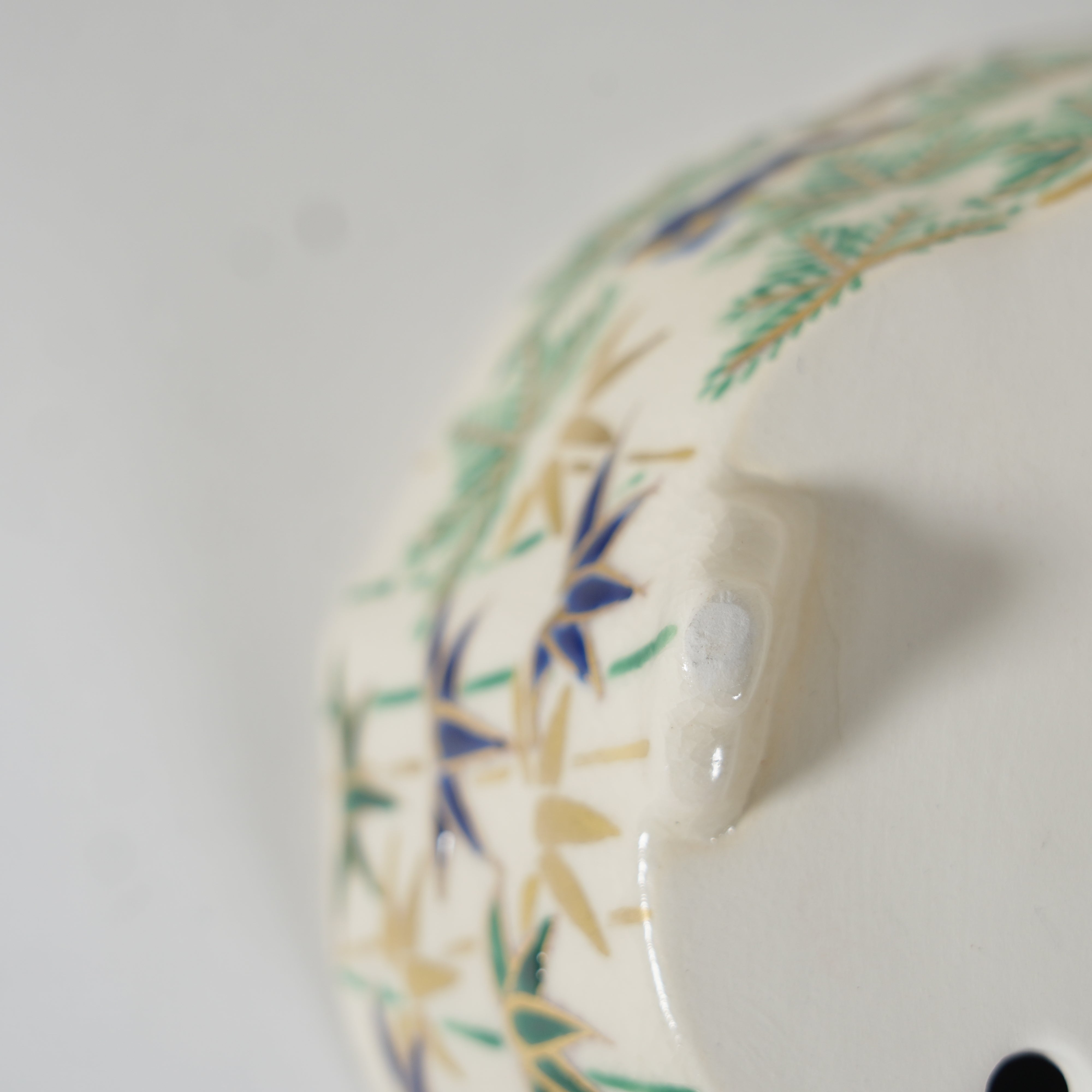 Bonsai Pot / Iroe Enamel / Pine, Bamboo & Plum