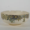 3" small bowl, blue flowers and bamboo screen