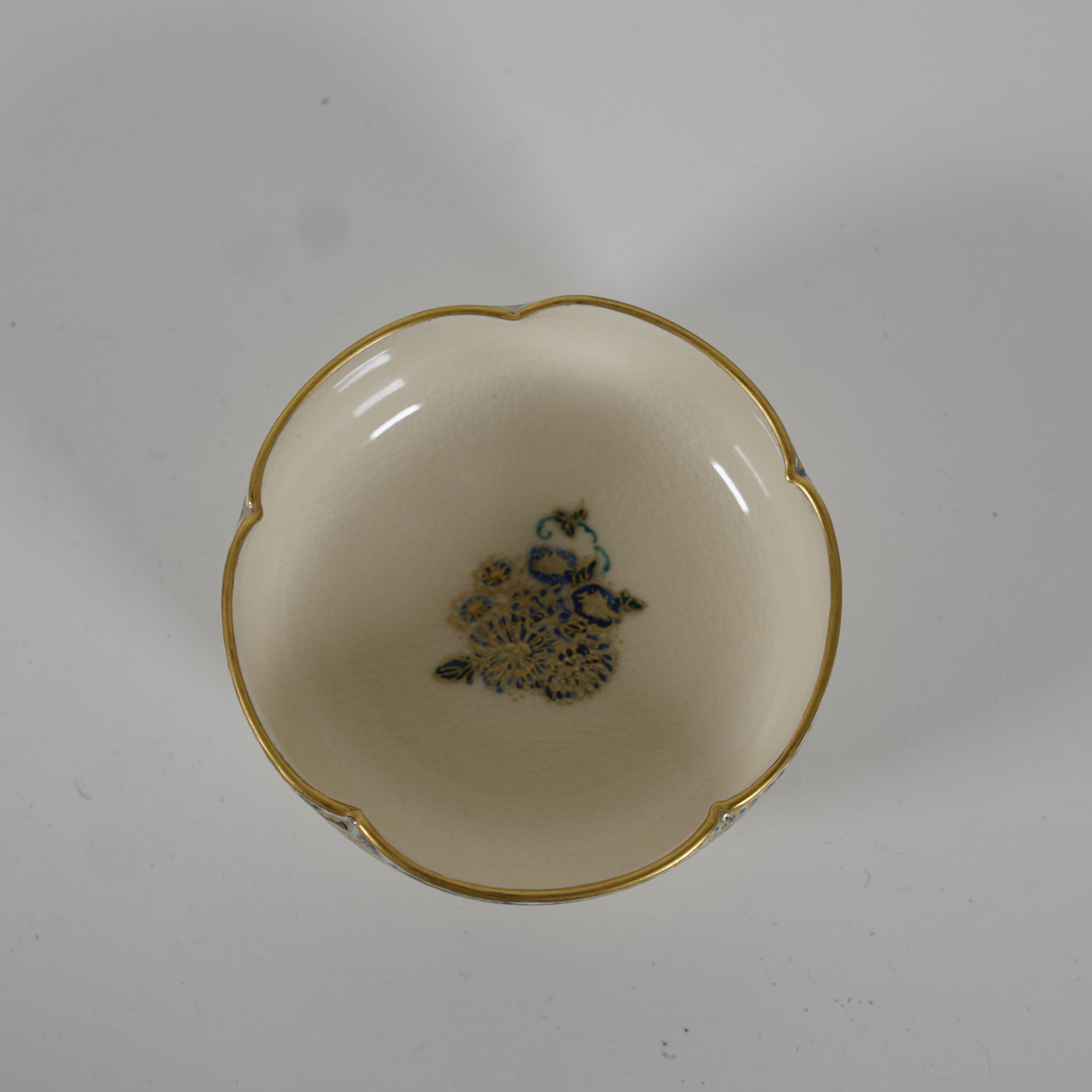Small Bowl / Blue Flower & Sudare