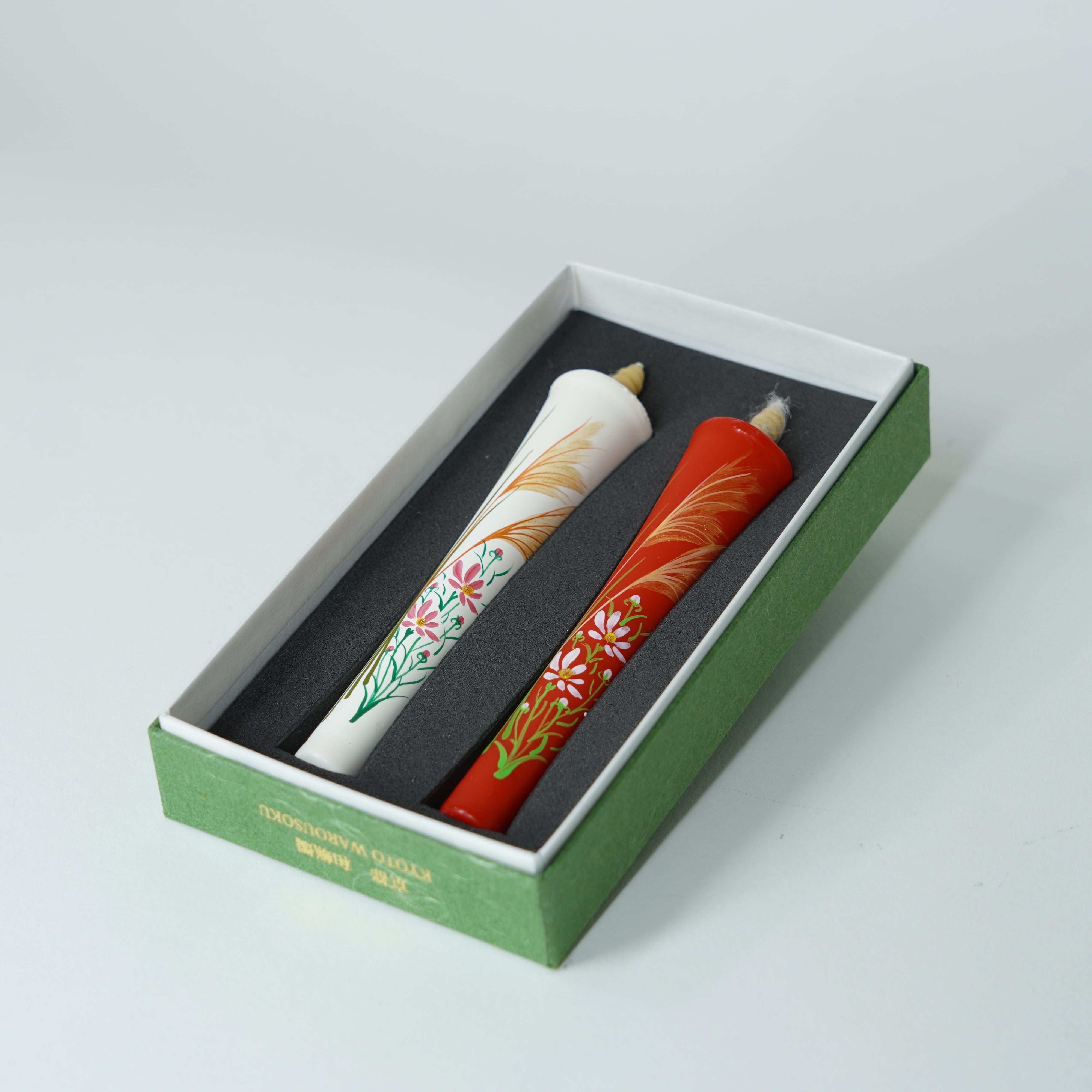 Hand-painted Candles / Silver Grass (Susuki) / 4-monme (2pcs)