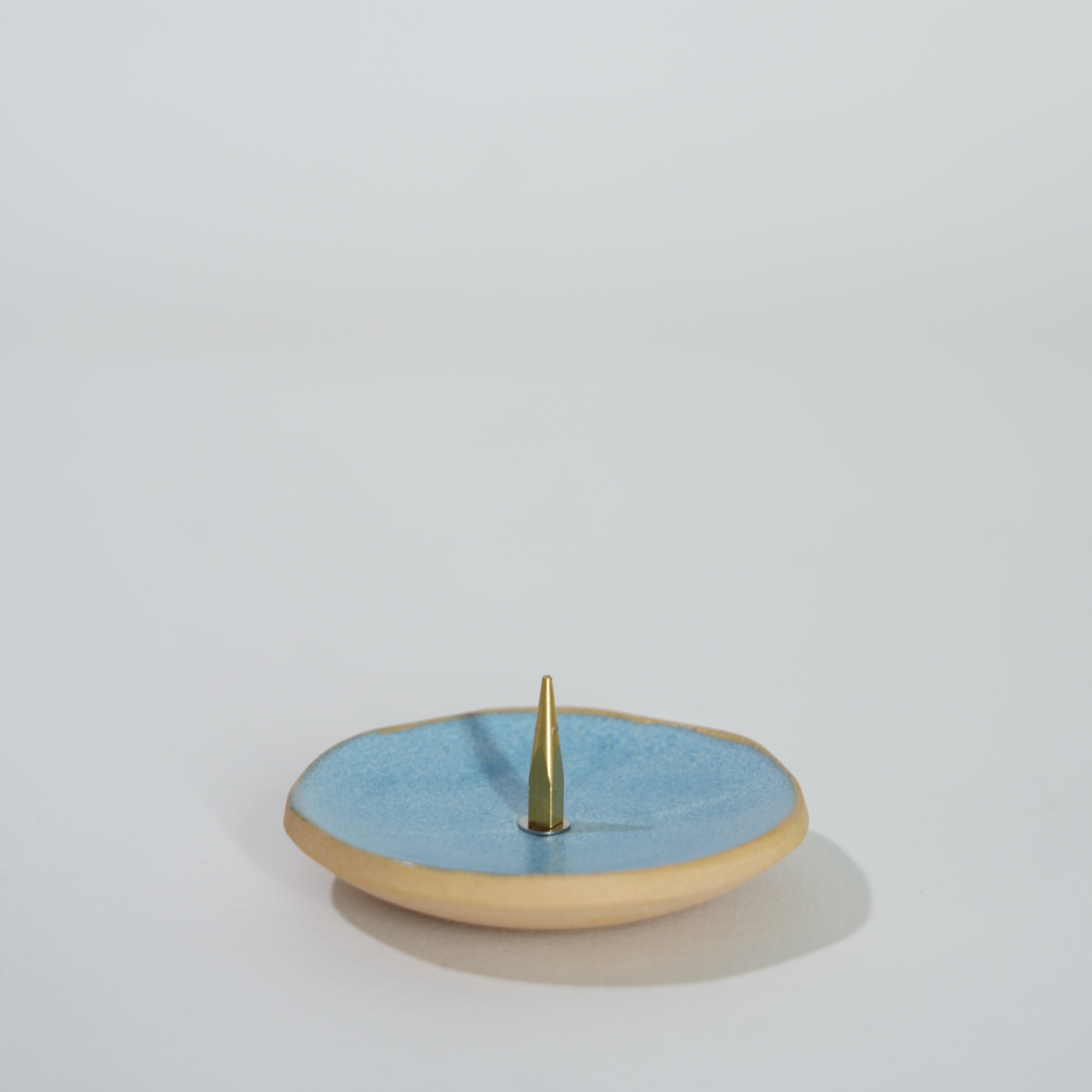 Kyo-yaki Candle Holder / Indigo Blue Glaze