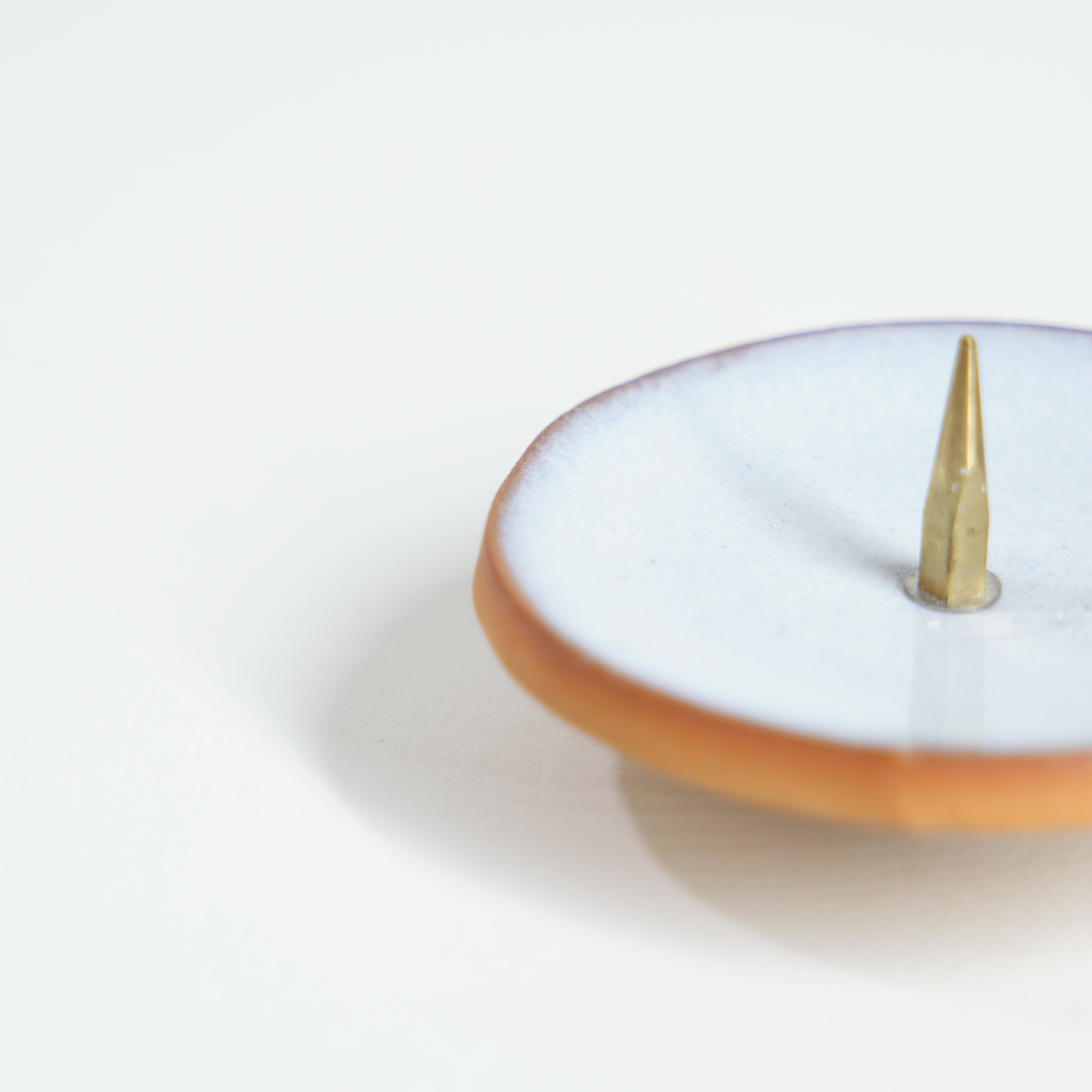 Kyo-yaki Candle Holder / Pure White Glaze