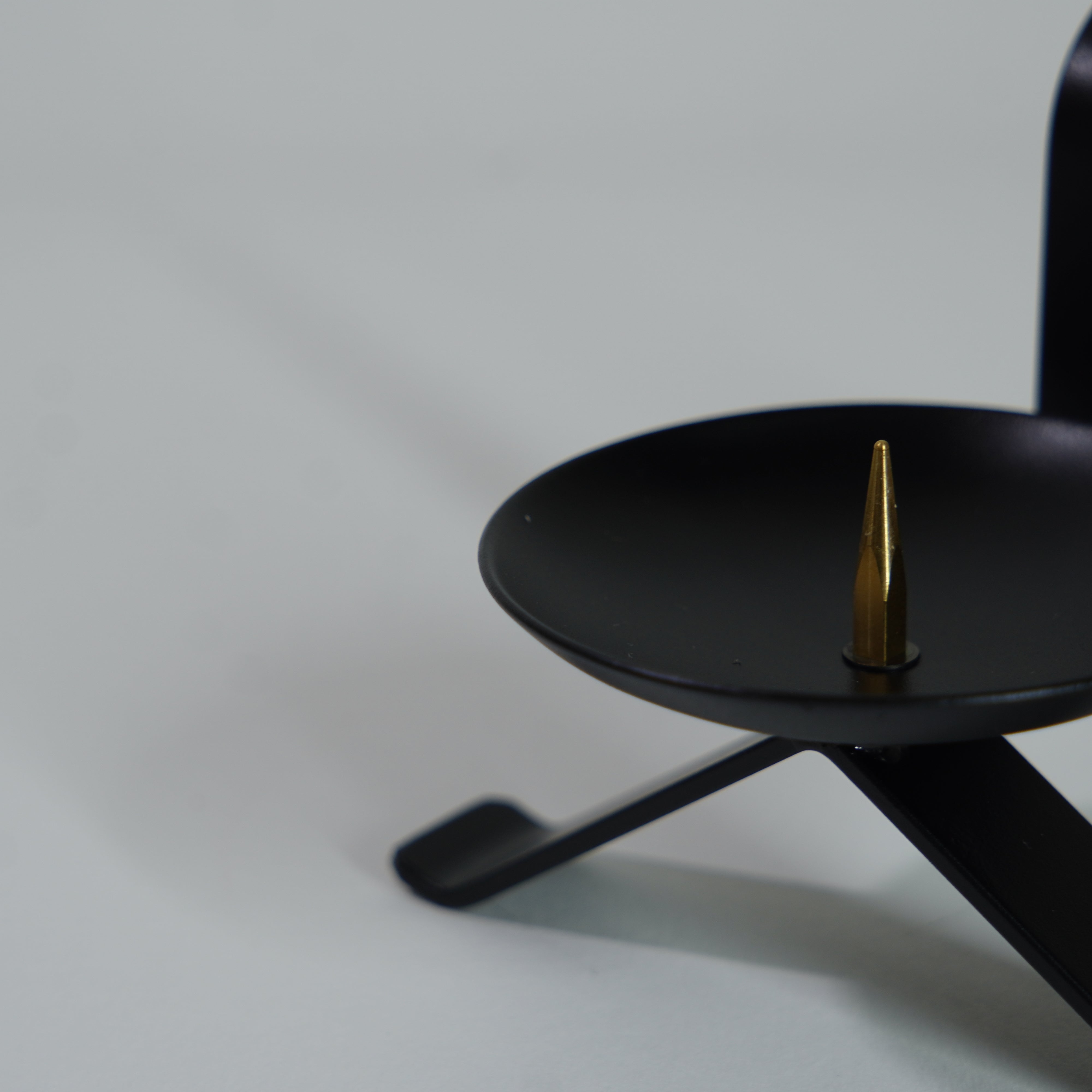 Candle Holder / Black Wrought Iron / Minimalist Style