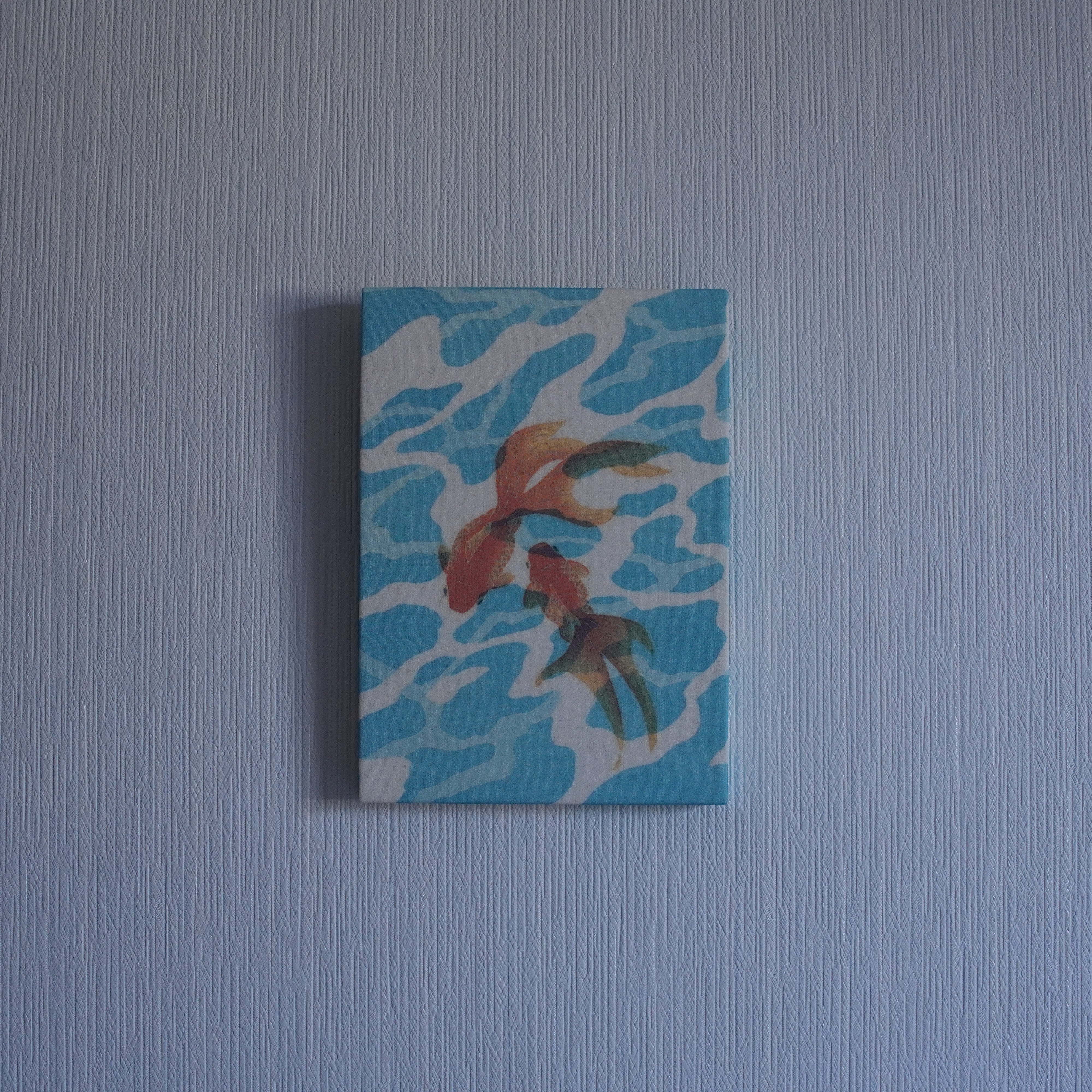 Kyoto Hand-painted Art Panel / Kasumi-gasane / Goldfish