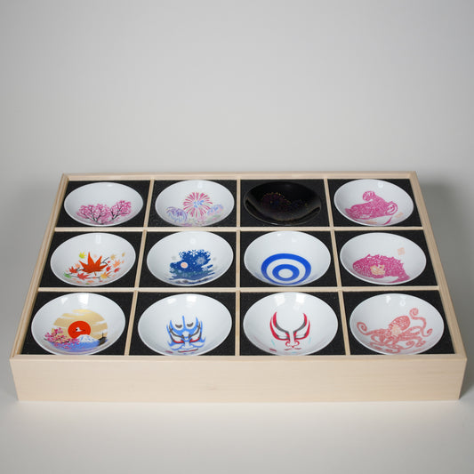 Cold Sake Cup / Japanese Tradition /  12-piece set
