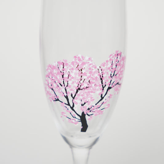 Set di fiori di ciliegia fredda / champagne