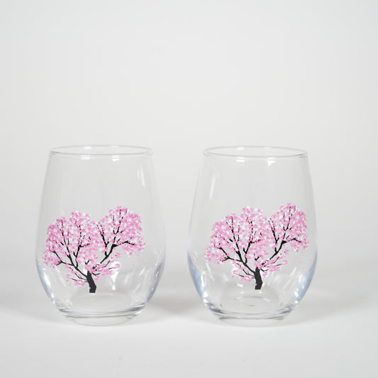 Cold Cherry Blossom / Free Glass Set