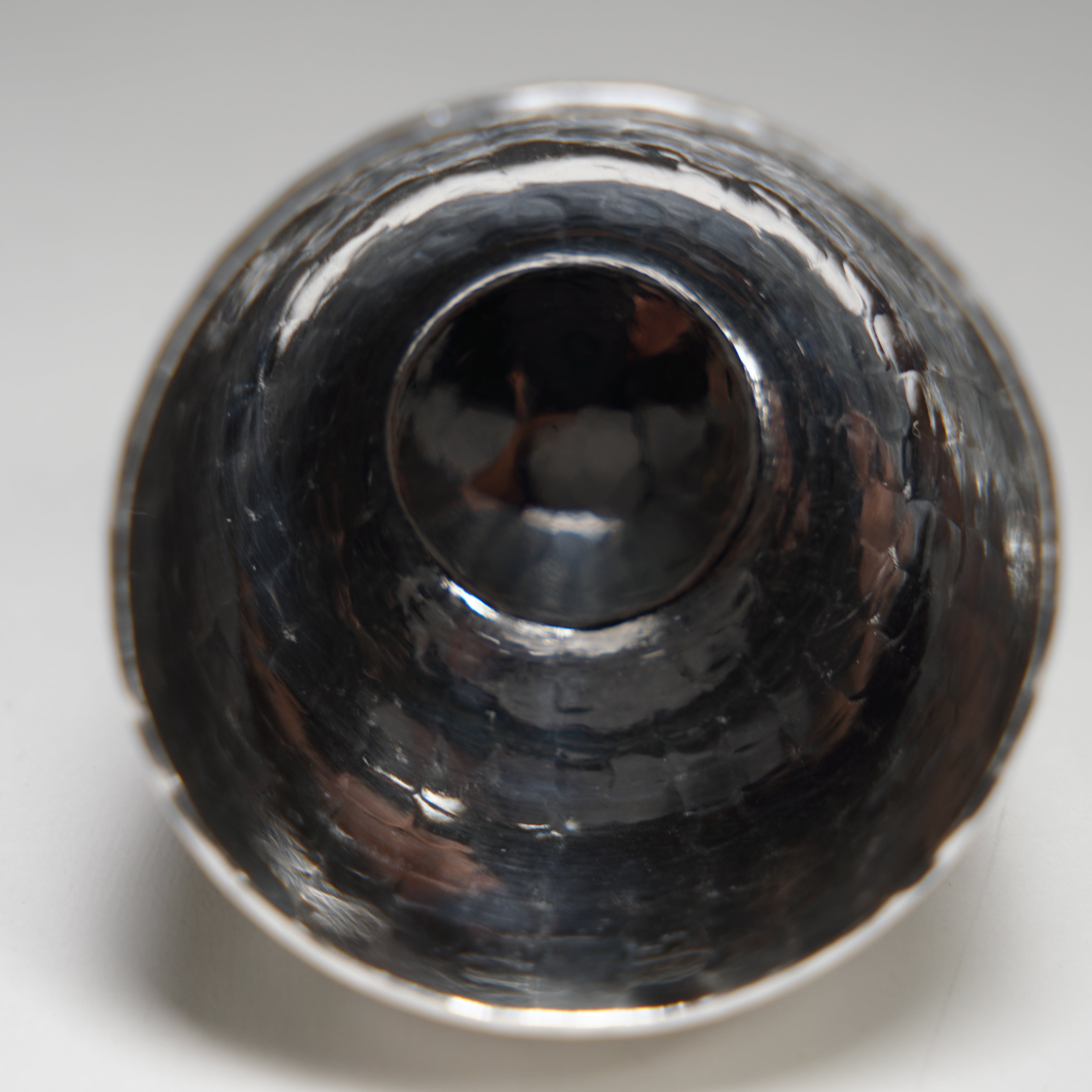 Silver Sake Cup / Sterling Silver / Ichimatsu Checkered