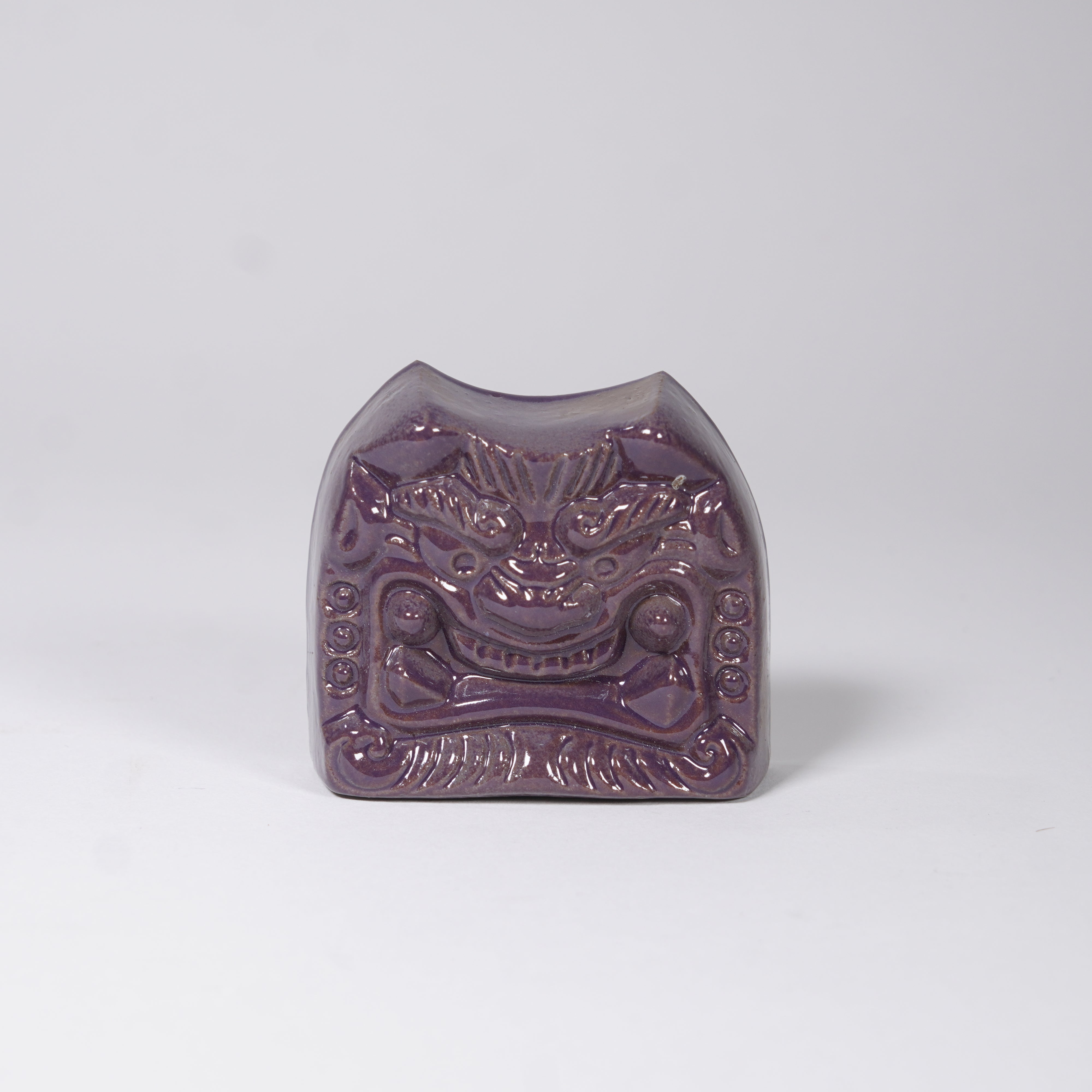 Paperweight / Onigawara Ogre Tile / Purple