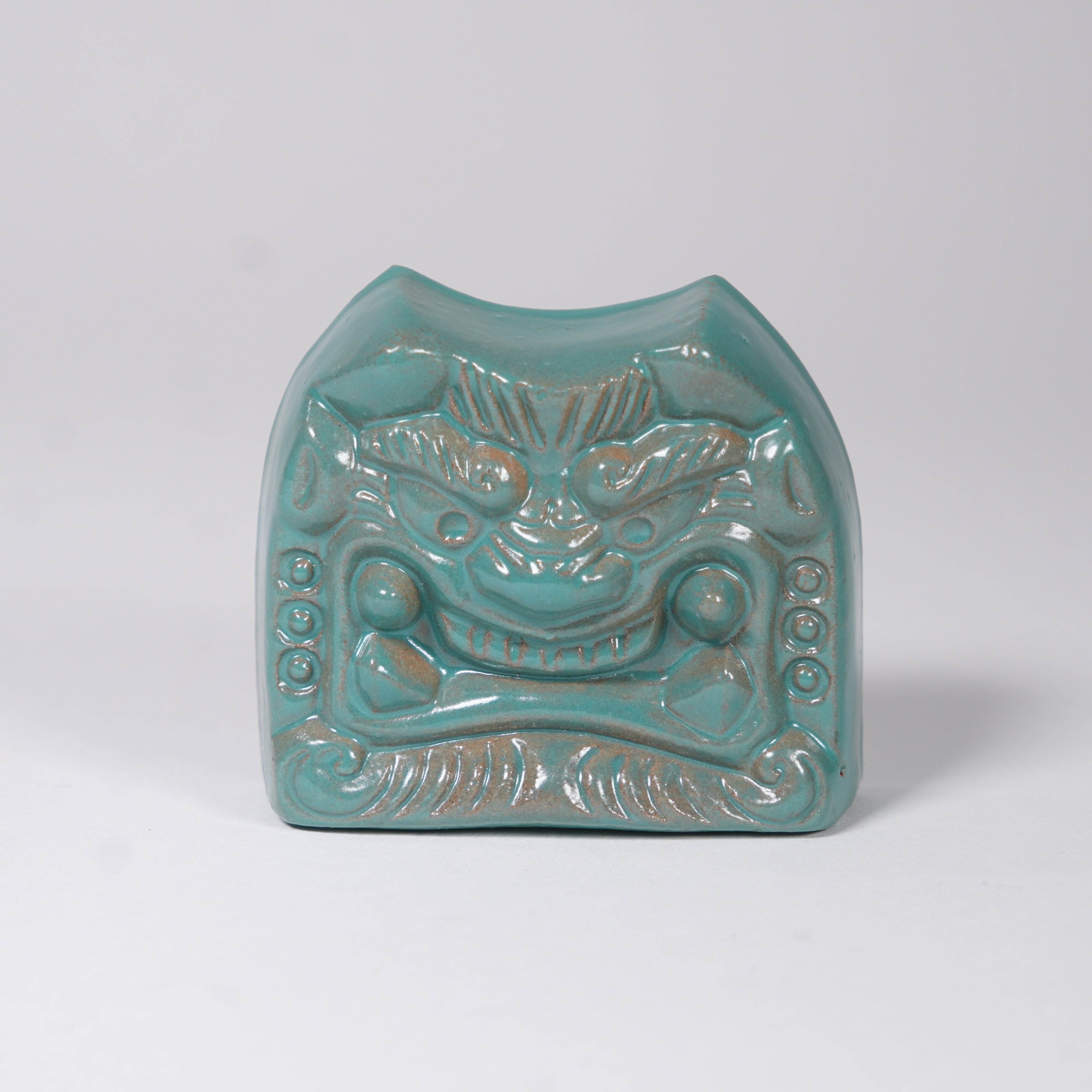 Paperweight / Onigawara Ogre Tile / Green