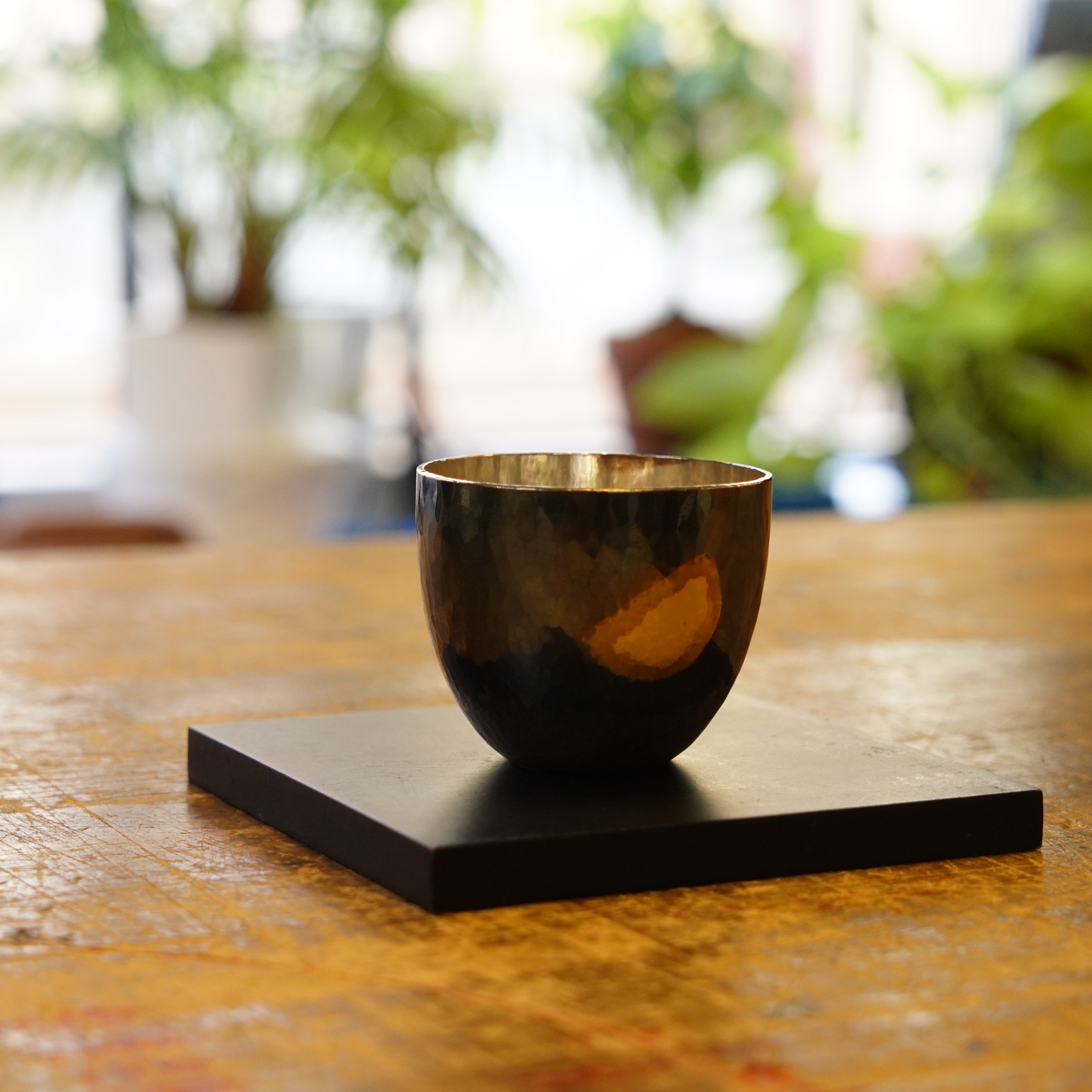 Cup de saké en argent / lune de consommation