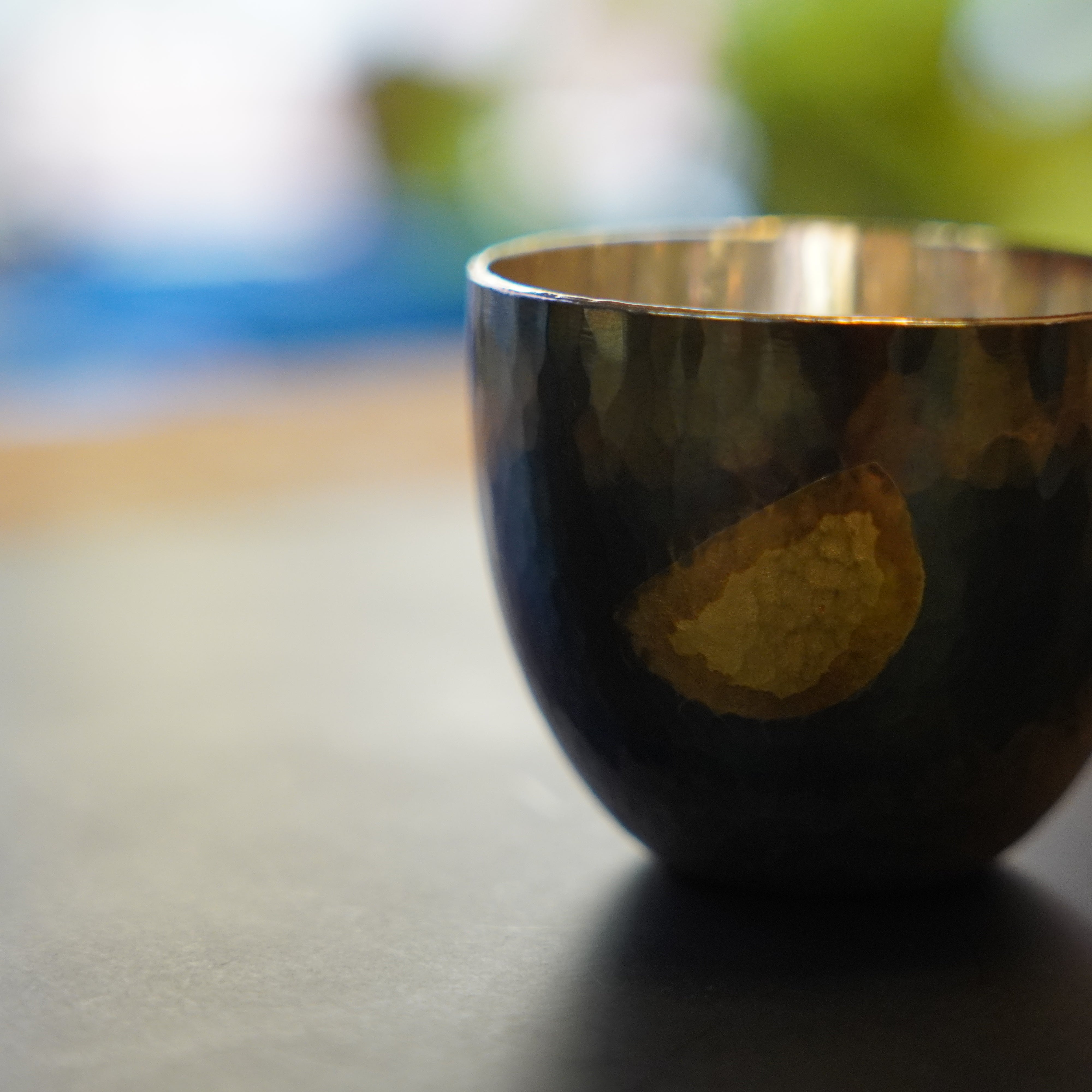 Cup de saké en argent / lune de consommation