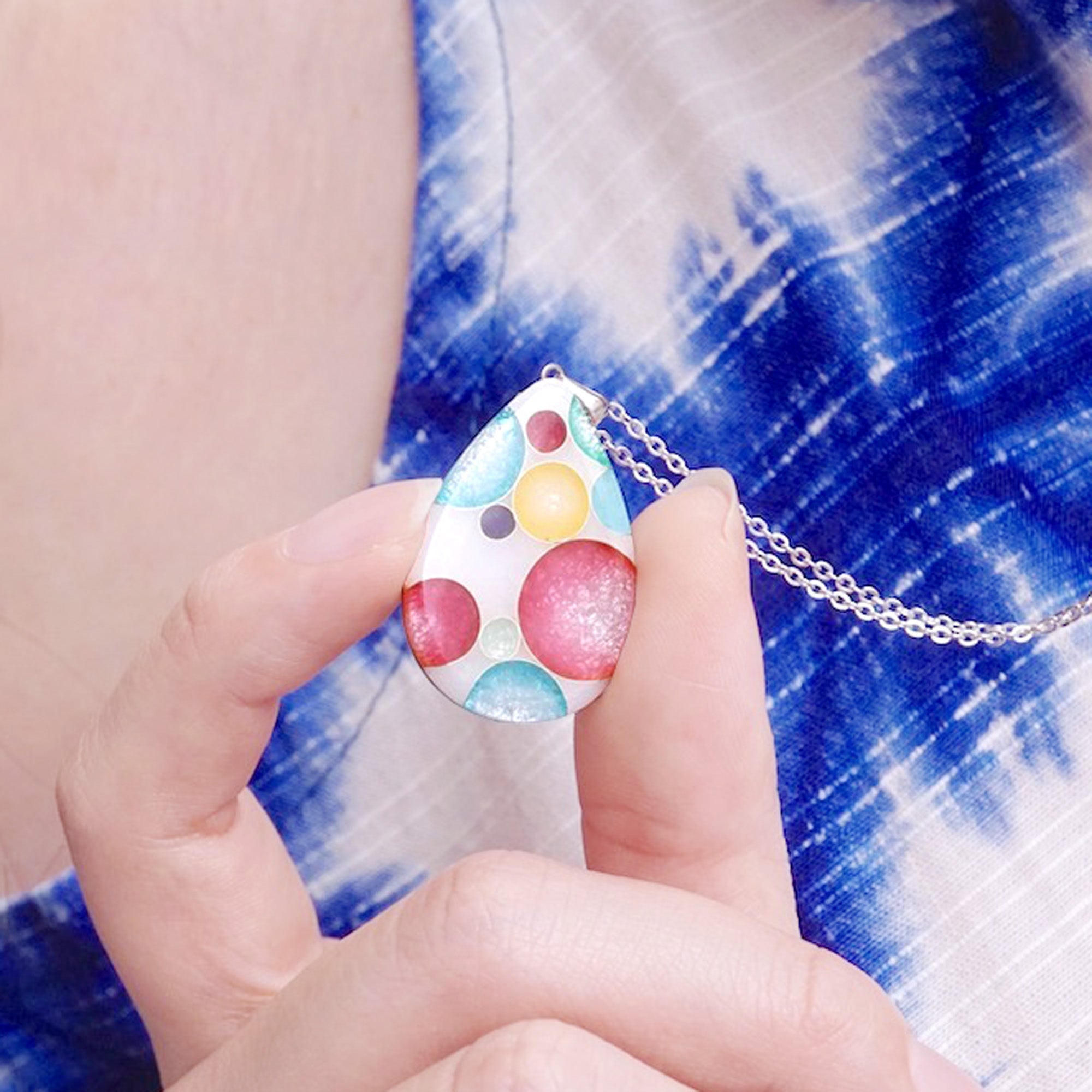 Premium Pendant / Owari Cloisonne / Polka Dots