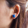 Boucles d'oreilles carrées / suke / 6 couleurs