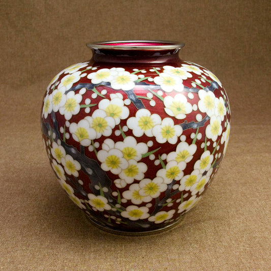 Runde Vase / Rote Pflaume