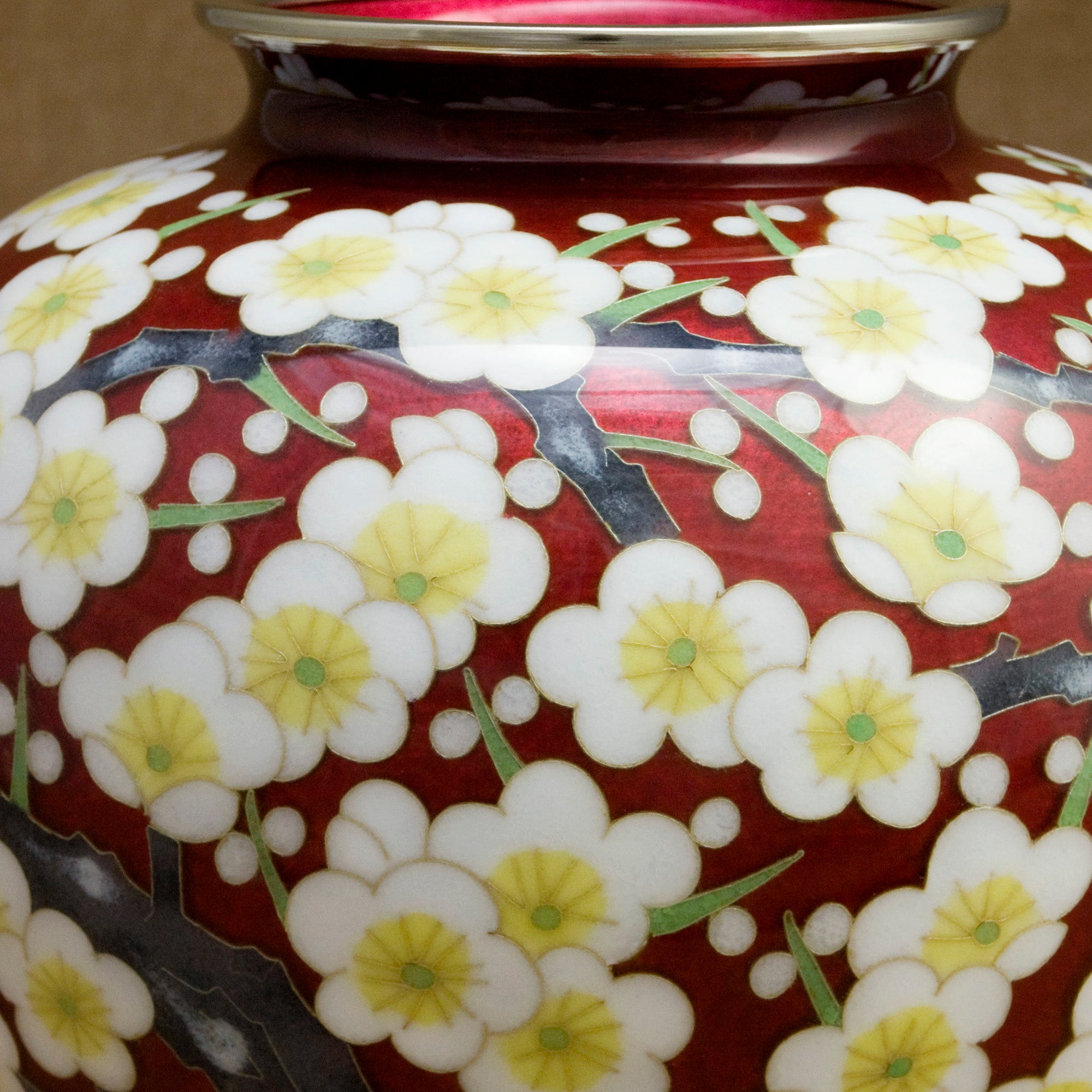 Runde Vase / Rote Pflaume