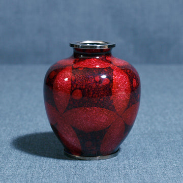 Cloisonne Round Aroma Pot / Rot transparent