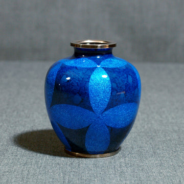 Cloisonne rond arôme pot / bleu marine transparent