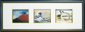 Cloisonne Katsushika Hokusai / Arte de 3 piezas